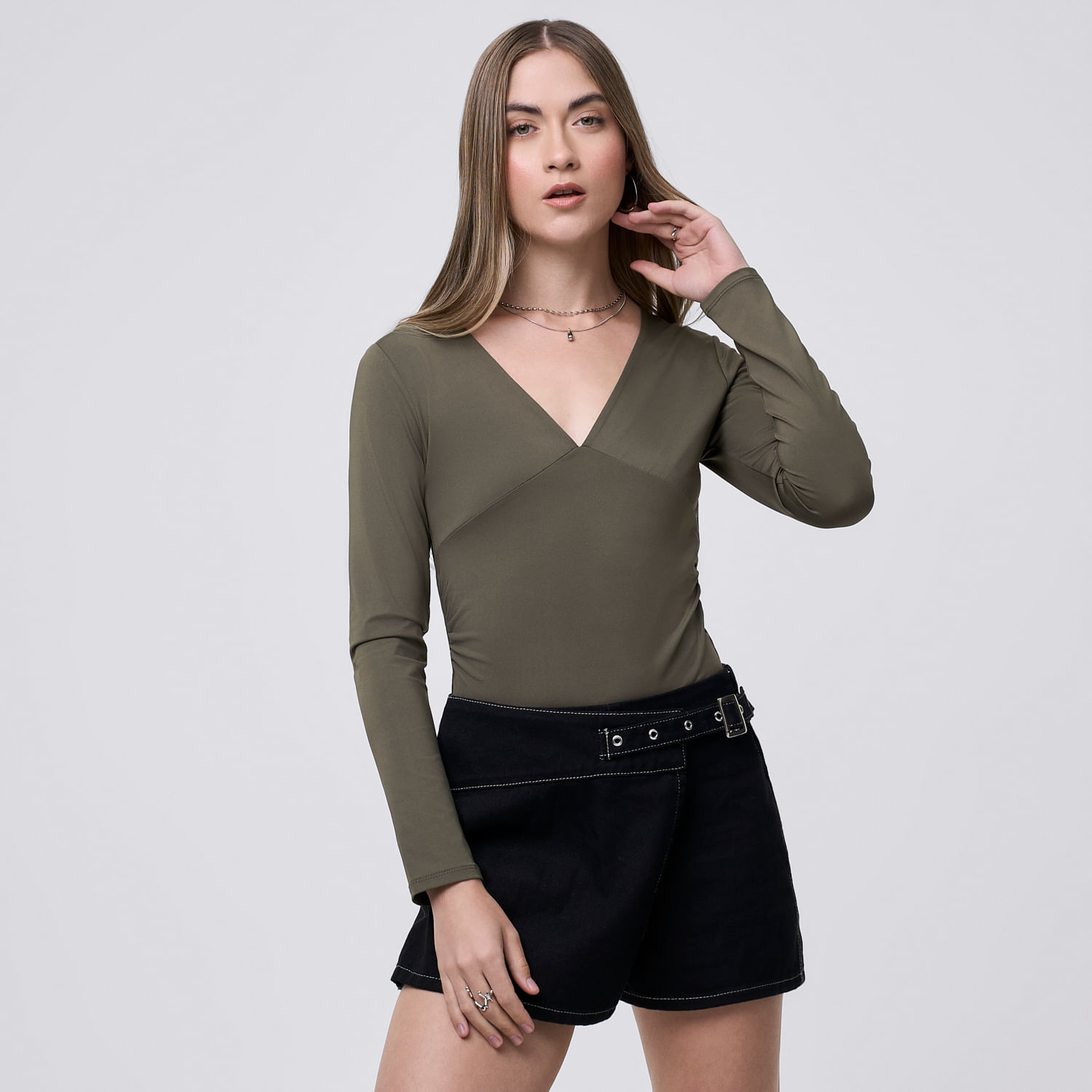 Polo Mujer Escote Hypnotic Manga Larga Verde S