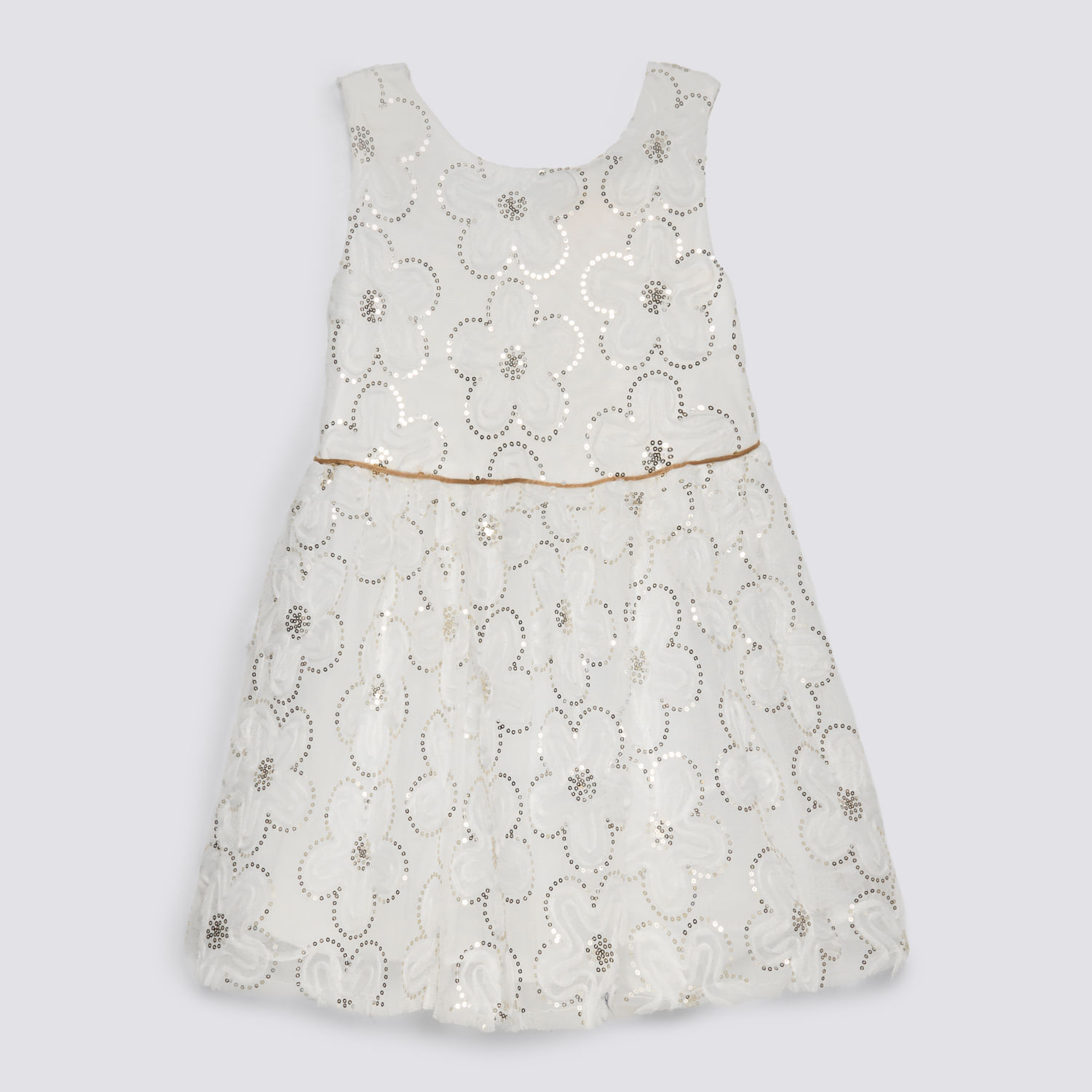 Vestido Manga Corta Niña Fiesta Gaby Circus Beige Talla 8