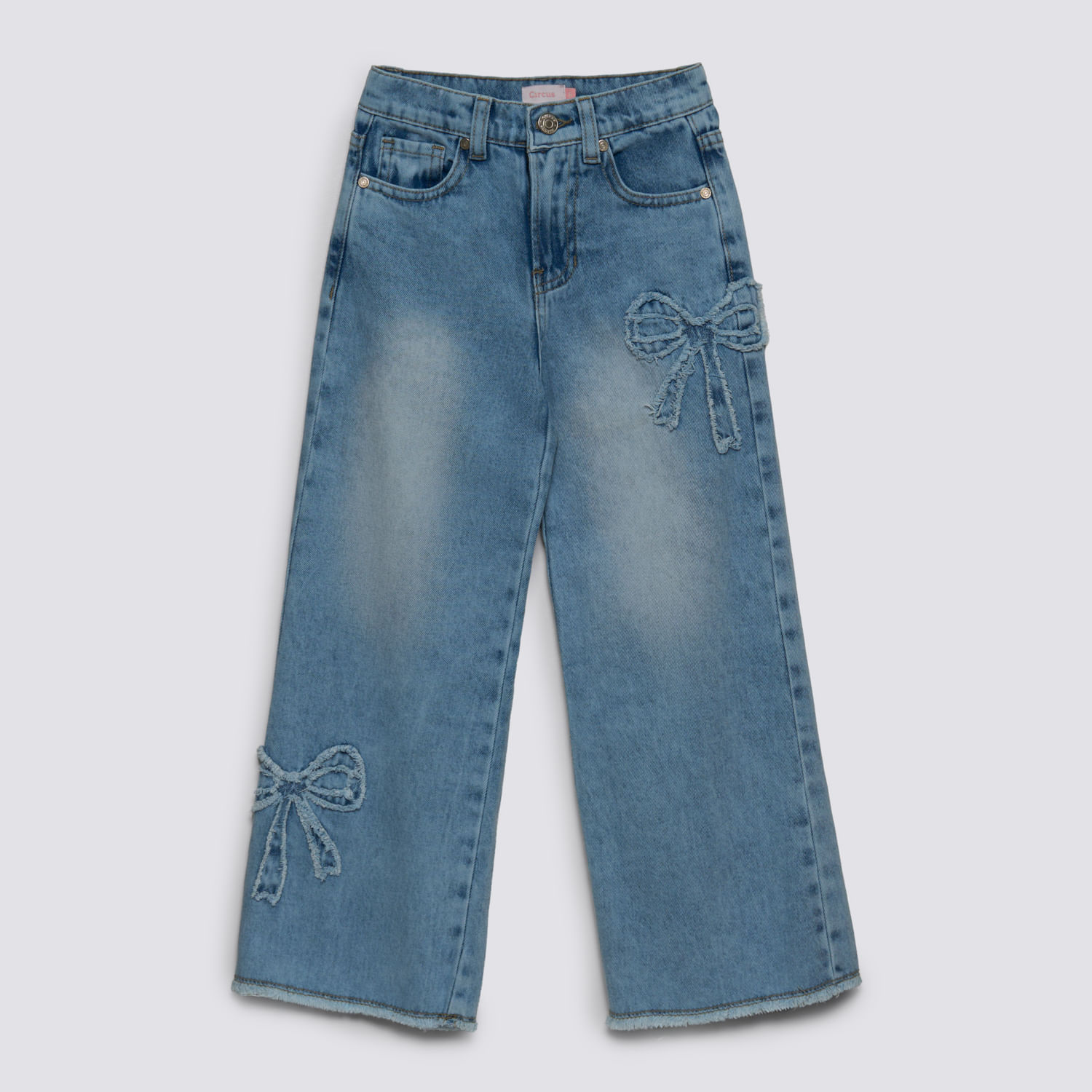 Jean Niña Mod Folk Parche Circus Celeste Talla 12