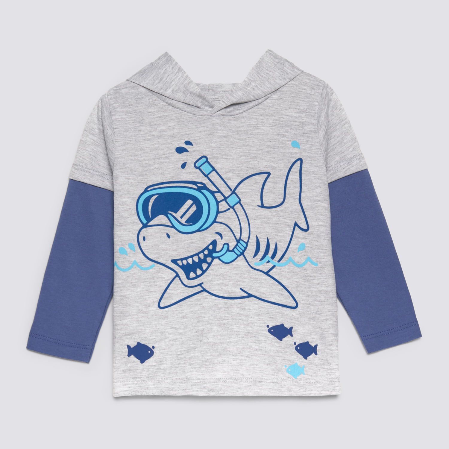 Polo Manga Larga Bebé Niño Capucha Baby Circus Gris Melange Talla 9M