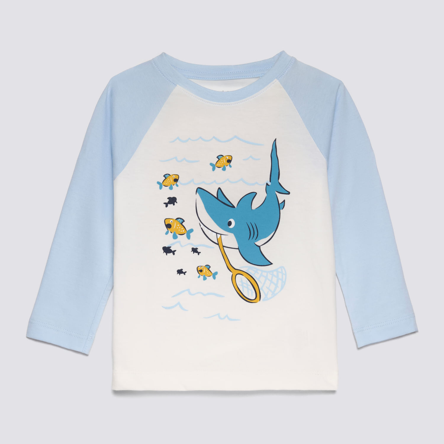 Polo Manga Larga Bebé Niño Ranglan Baby Circus Celeste Talla 36M