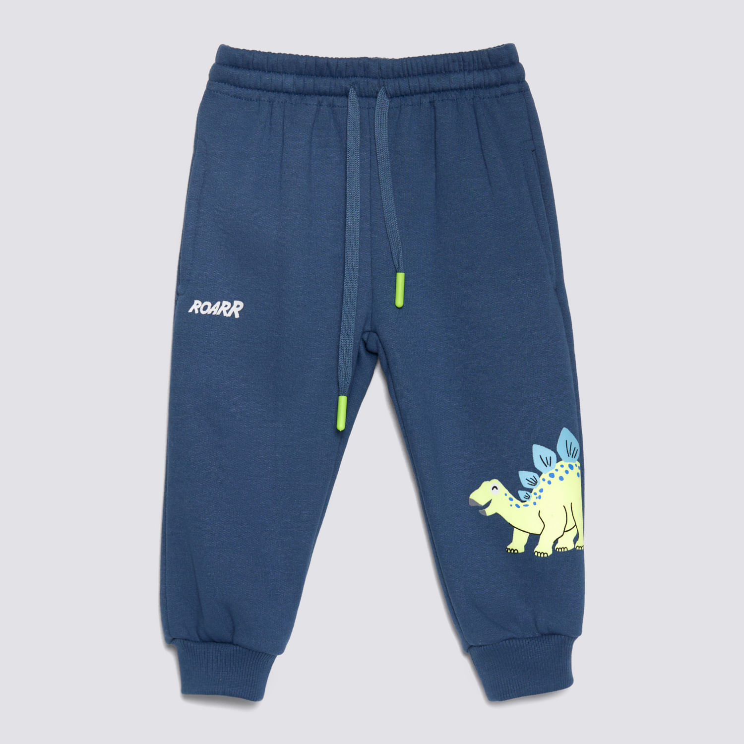 Pantalón Buzo Bebé Niño Rodillera Frase Baby Circus Azul Talla 24M