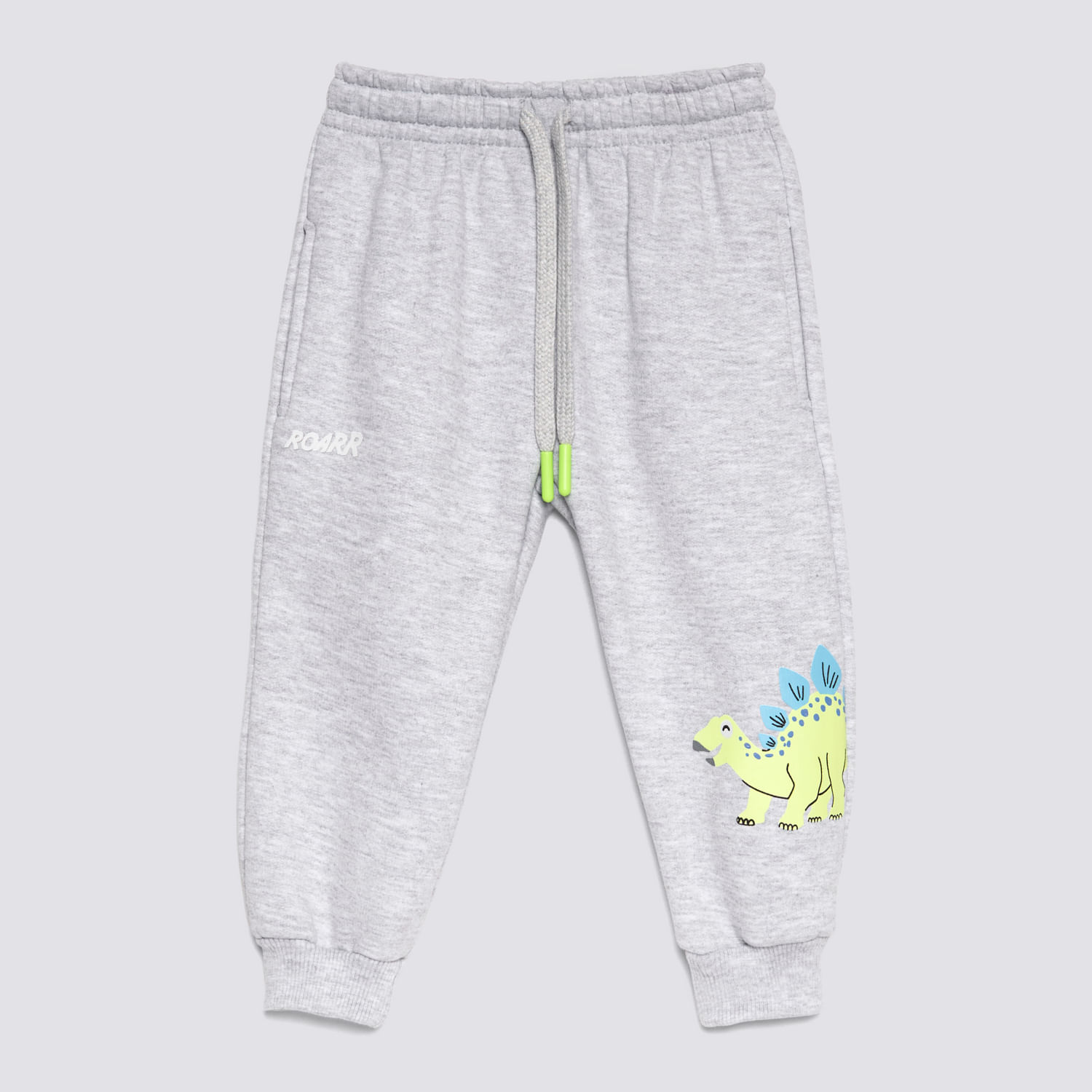 Pantalón Buzo Bebé Niño Rodillera Frase Baby Circus Gris Melange Talla 36M