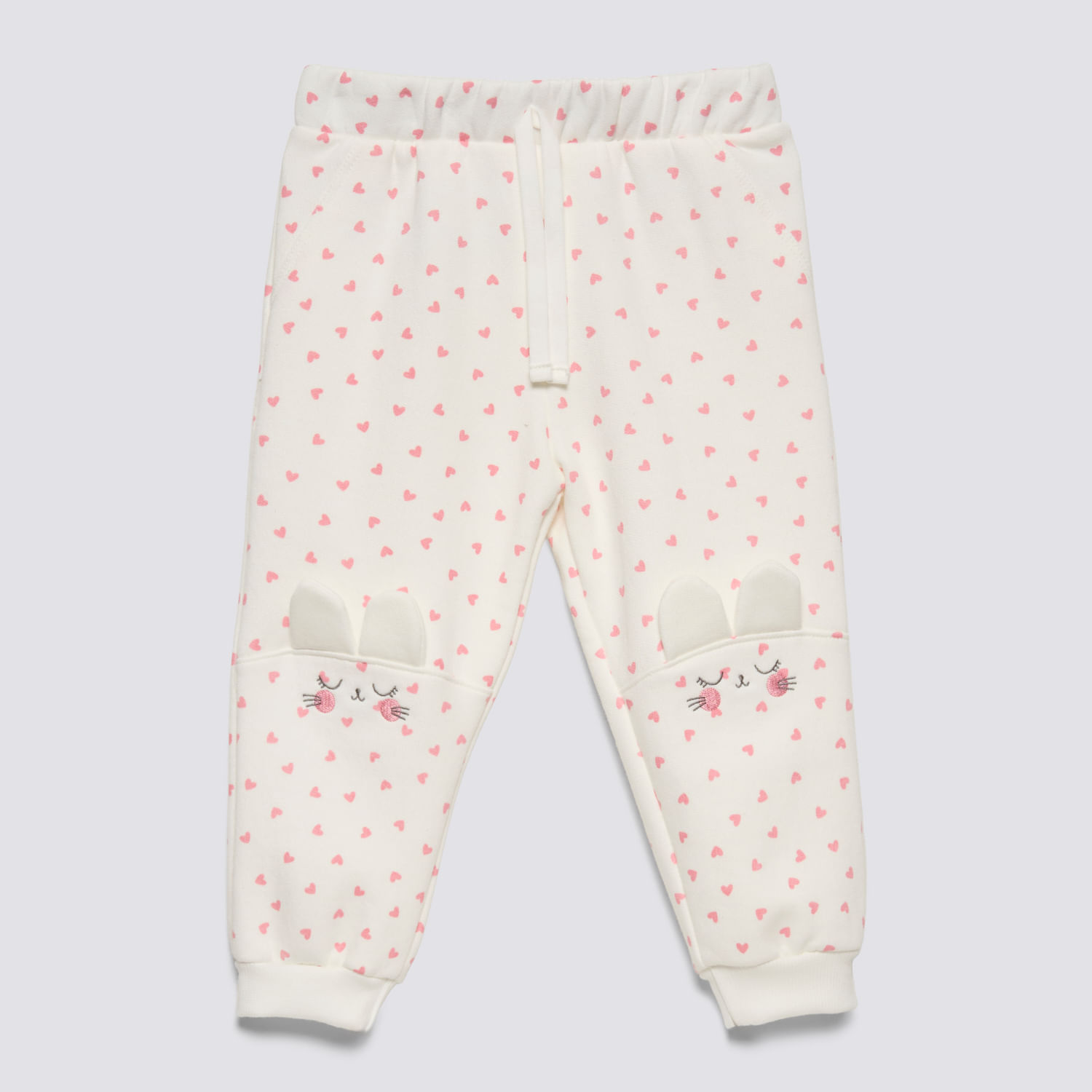 Pantalón Buzo Bebé Niña Rodillera Conejo Baby Circus Ecru Talla 36M