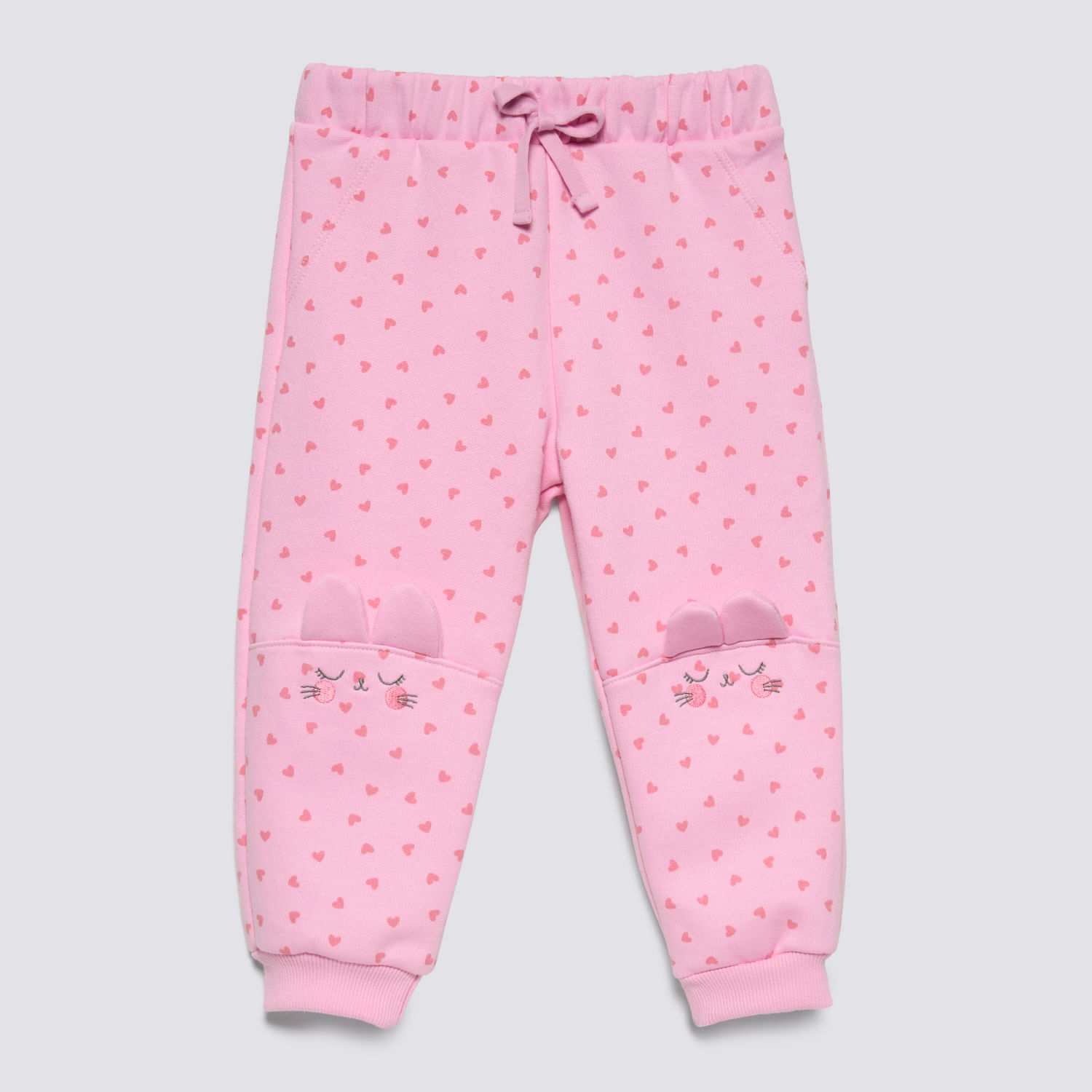 Pantalón Buzo Bebé Niña Rodillera Conejo Baby Circus Rosado Talla 12M