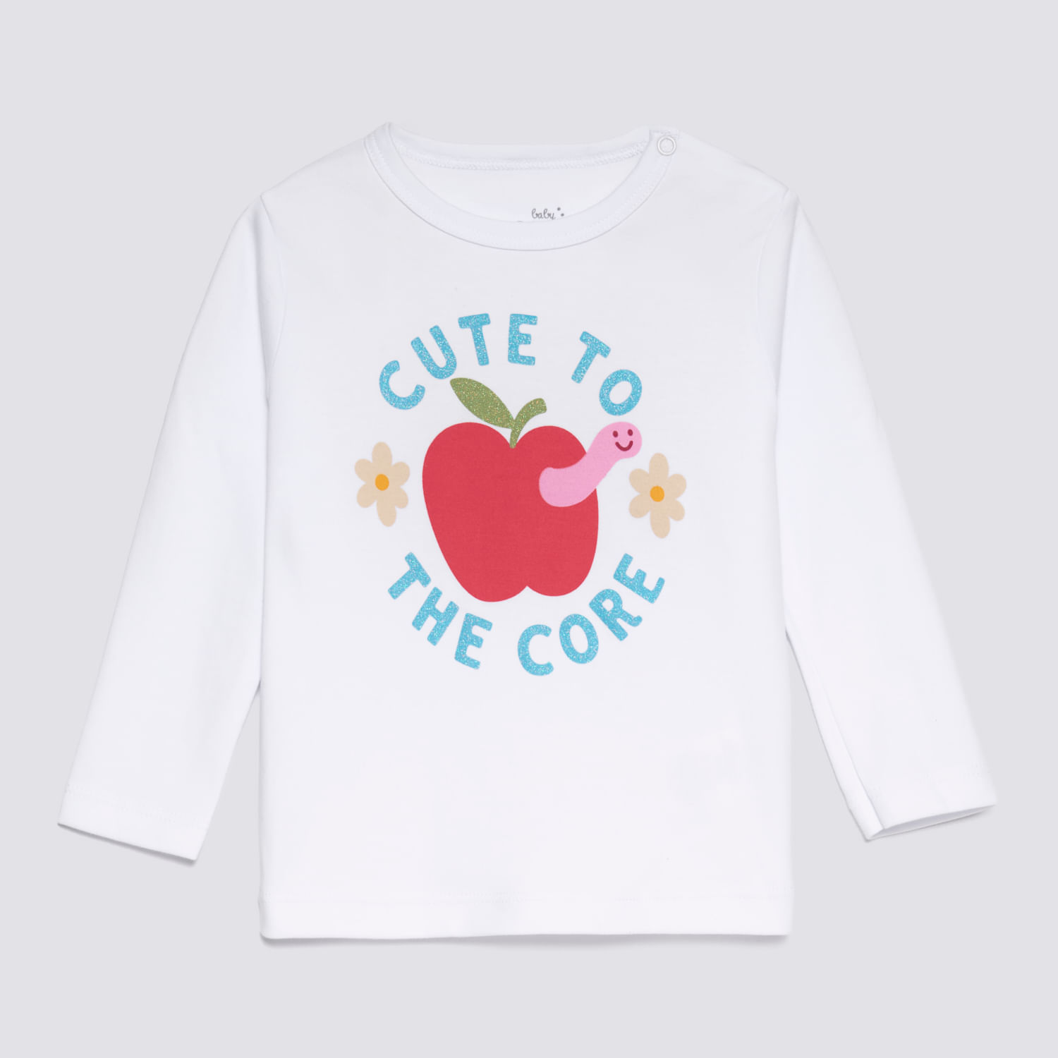 Polo Manga Larga Bebé Niña Gamuzado Baby Circus Blanco Talla 9M