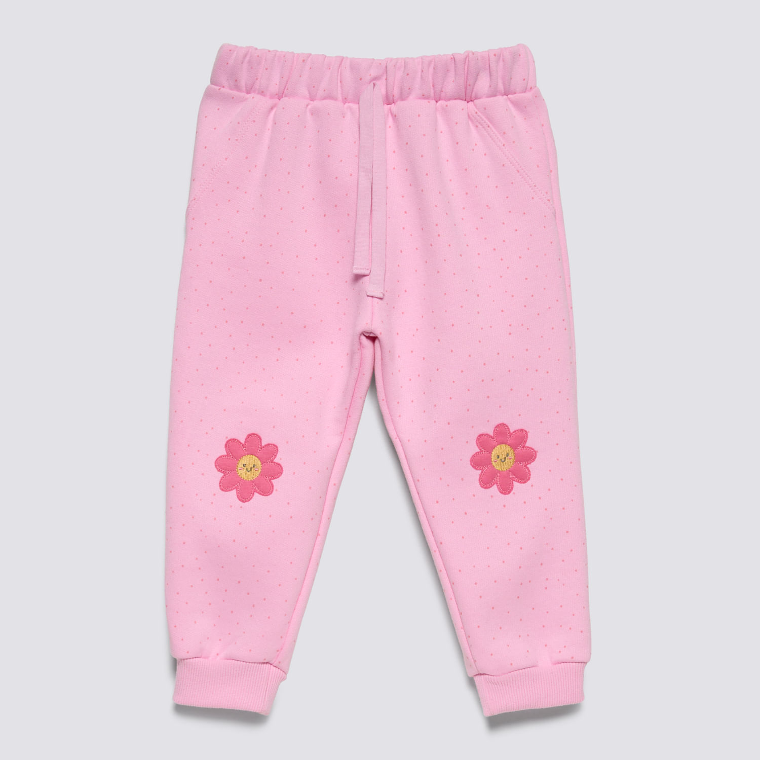 Pantalón Buzo Bebé Niña Rodillera Parche Baby Circus Rosado Talla 18M