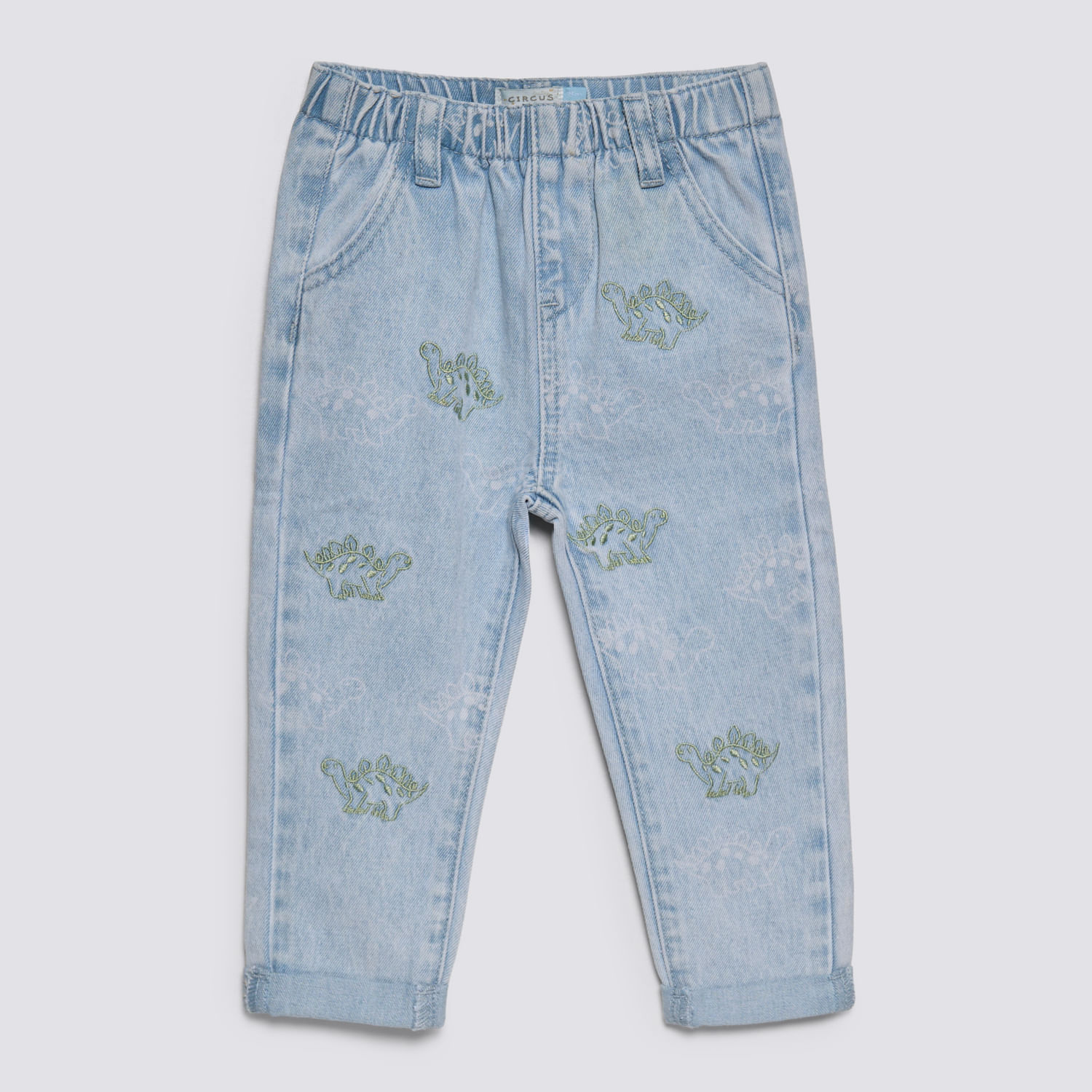 Jean Bebé Niño Dino Baby Circus Celeste Talla 6M