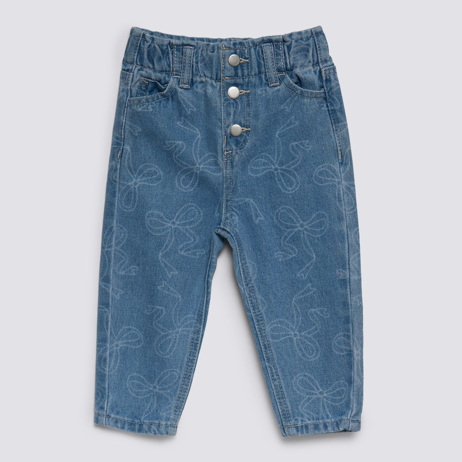 Jean Baggy Bebé Niña Laser Baby Circus Celeste Talla 24M
