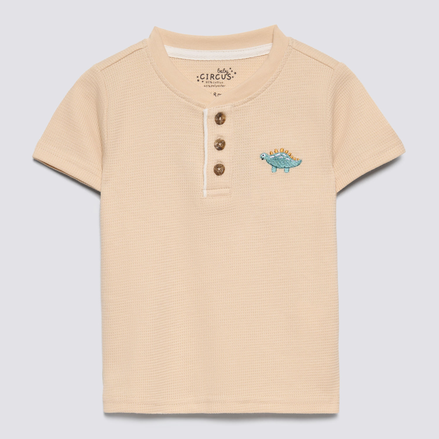 Polo Manga Corta Bebé Niño Solid Waffle Baby Circus Beige Talla 24M
