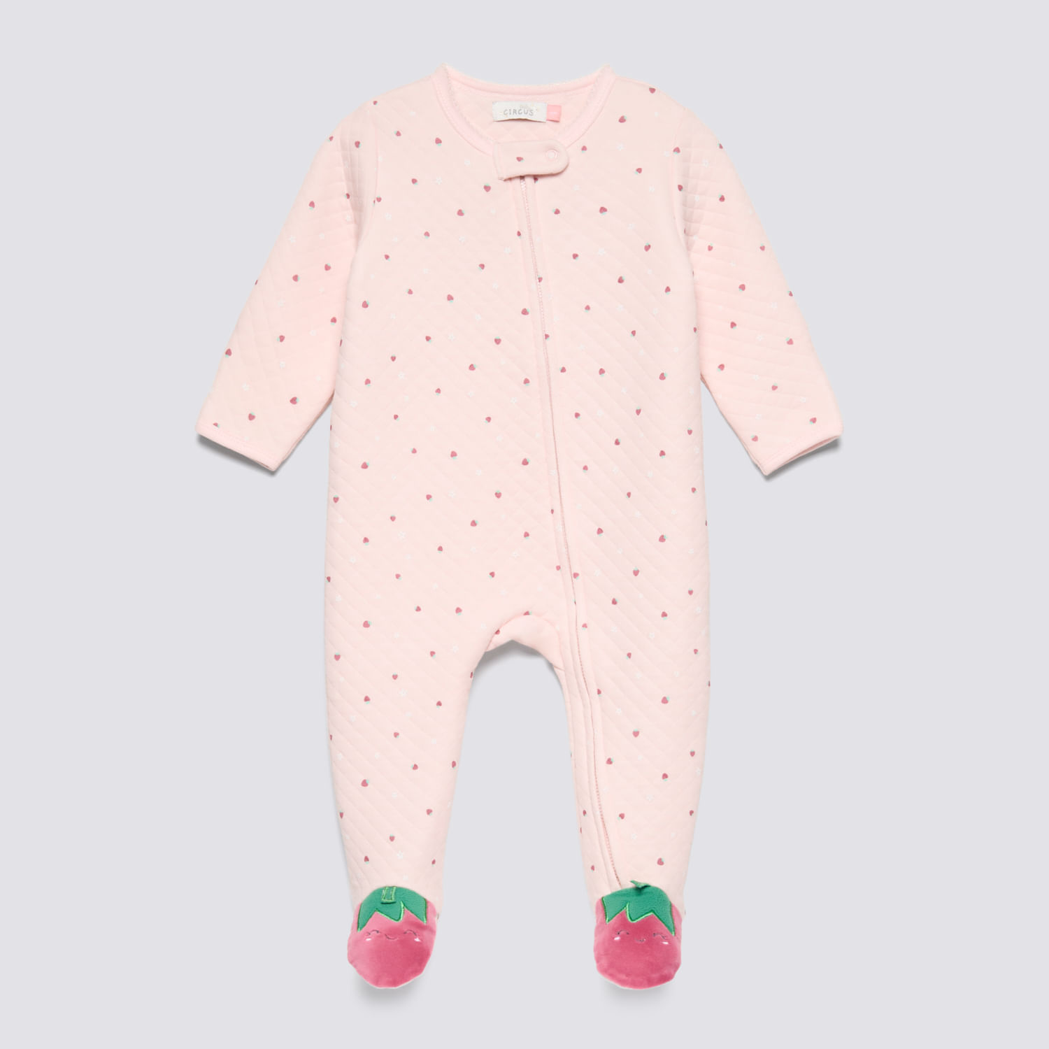 Pijama Enterizo Recién Nacido Quilted Zip Baby Circus Rosado Talla 12M