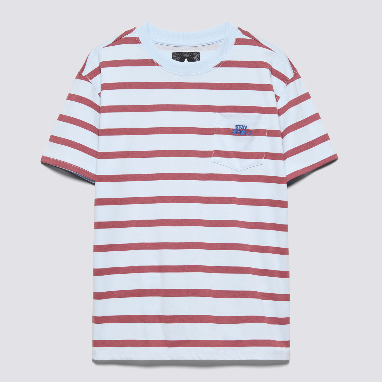 Polo Manga Corta Teen Niño Rayas Vibes Aereal Celeste Talla 16X