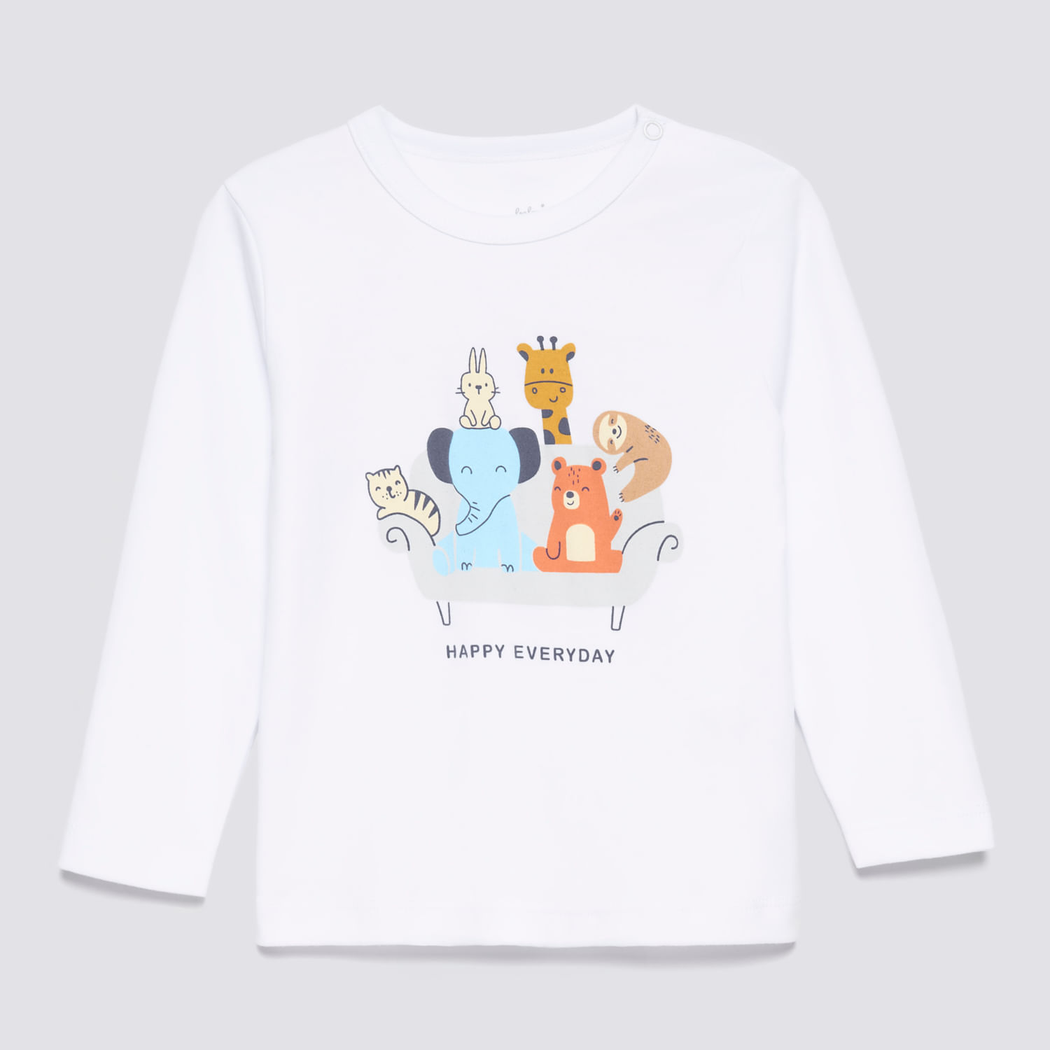 Polo Manga Larga Bebé Niño Gam Baby Circus Blanco Talla 9M