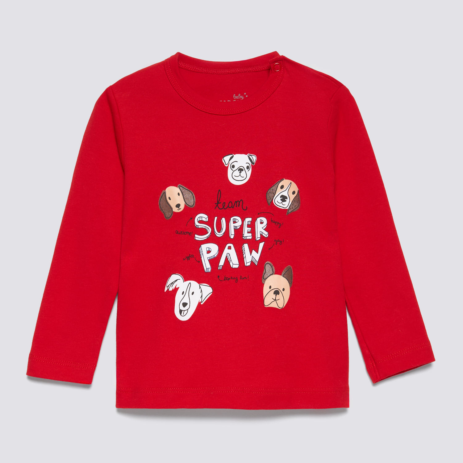 Polo Manga Larga Bebé Niño Gam Baby Circus Rojo Talla 6M