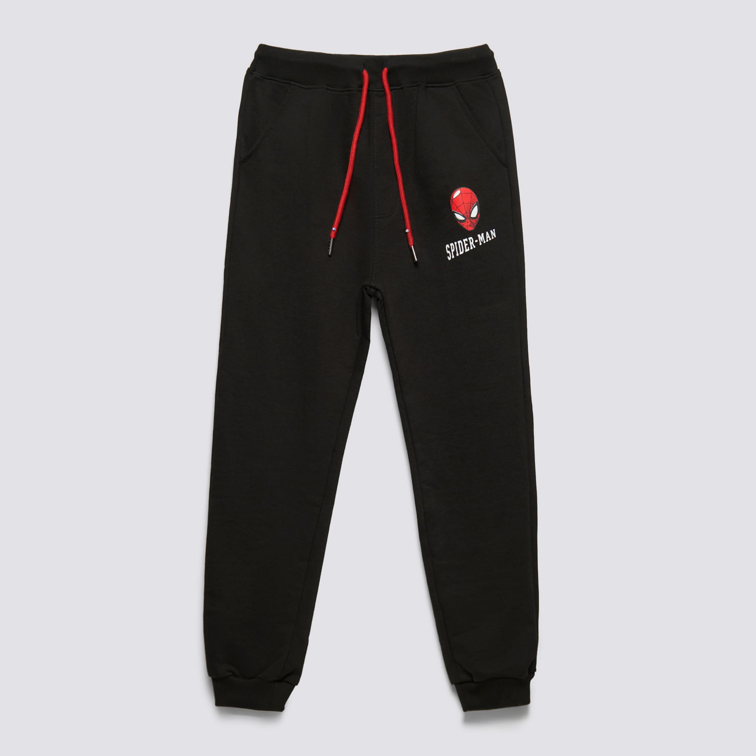 Pantalón Buzo Niño Jogger Básico Fleece Spiderman Negro Talla 6