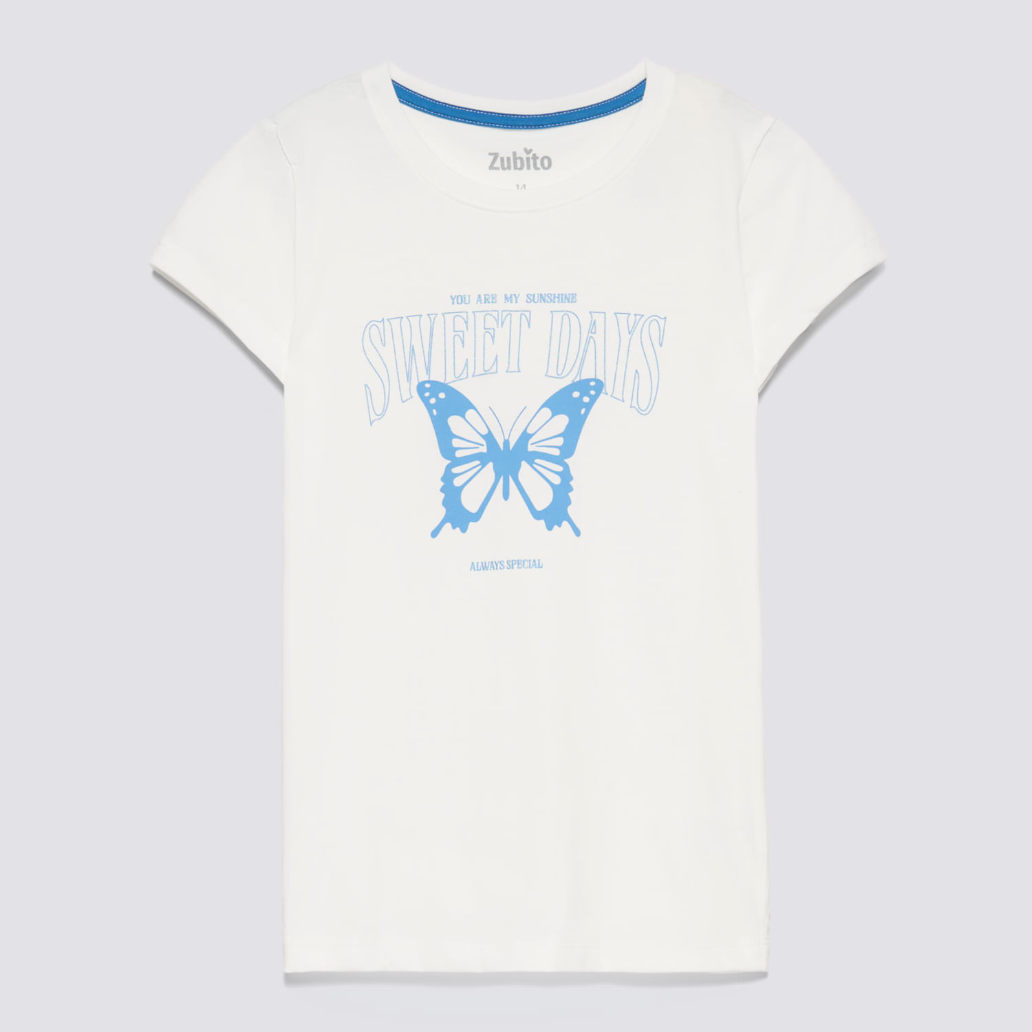 Polo Manga Corta Teen Niña Básico Jersey Zubito Ecru Talla 14