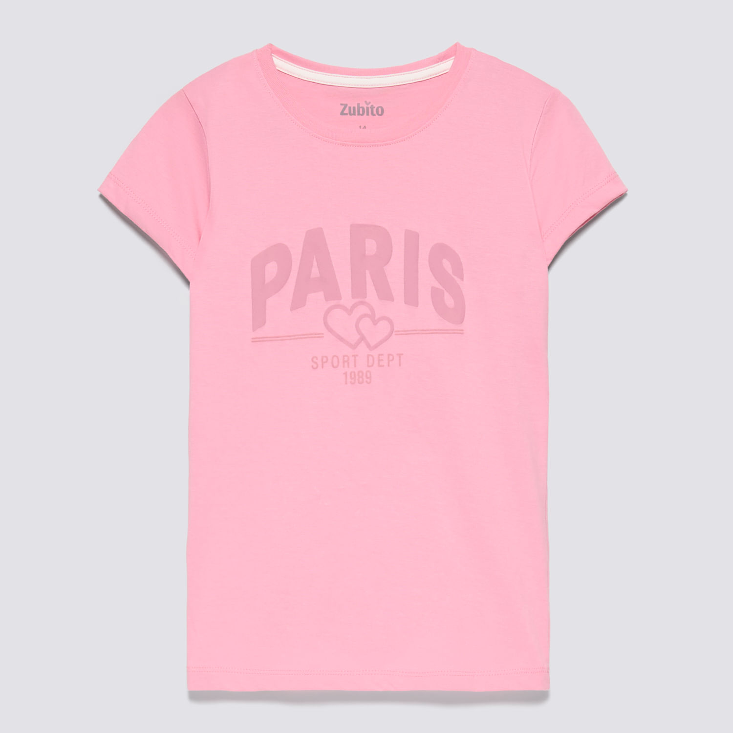 Polo Manga Corta Teen Niña Básico Jersey Zubito Rosa Talla 14