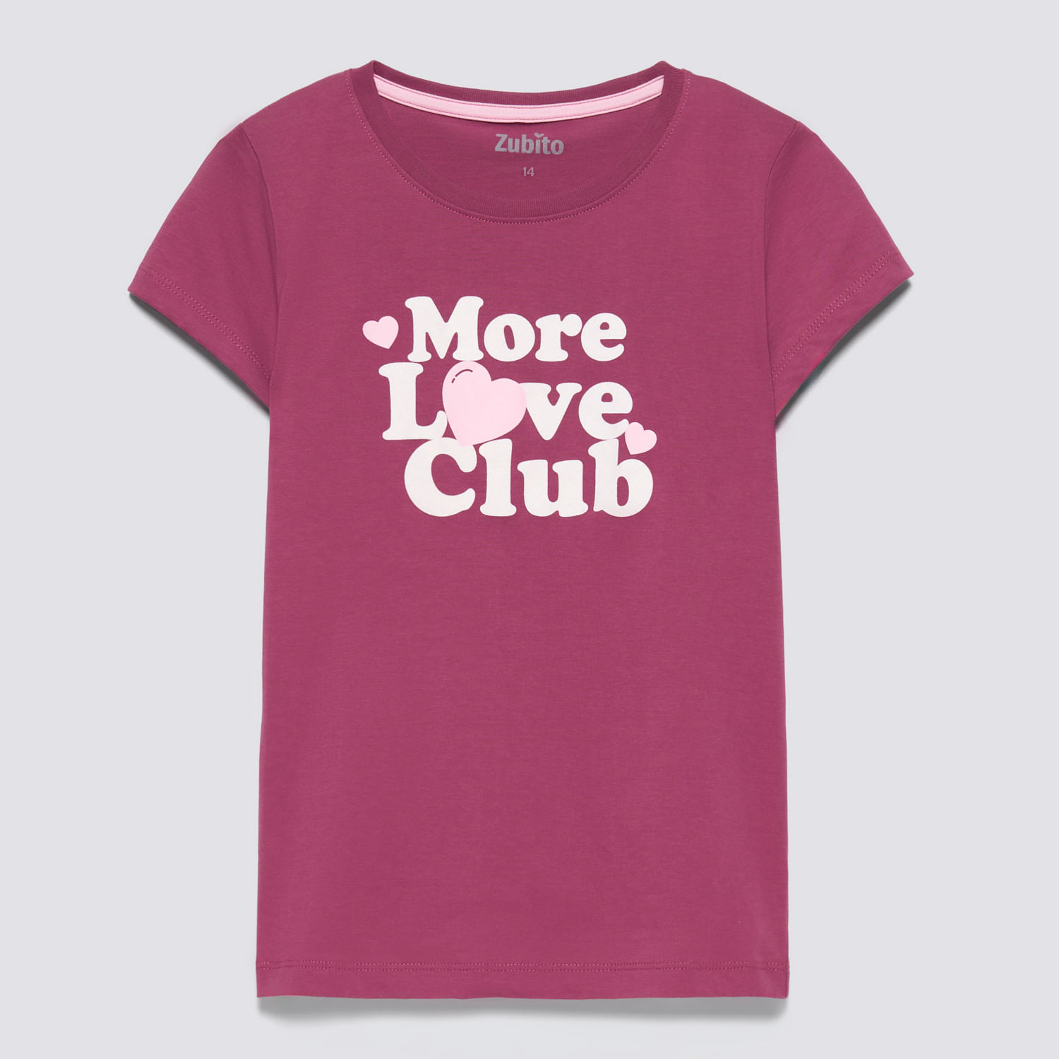 Polo Manga Corta Teen Niña Básico Jersey Zubito Vino Talla 12