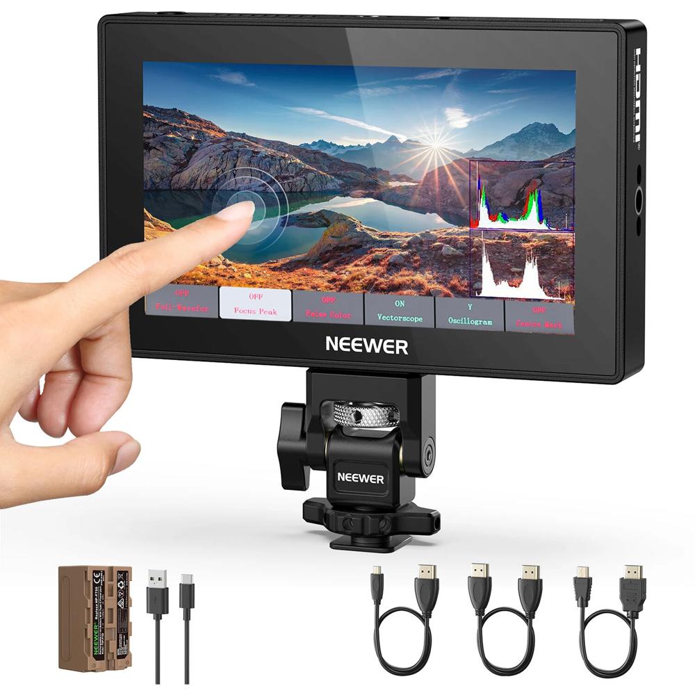 Neewer F500 PRO Monitor 5.5"" IPS Touchscreen 1920x1080 2000 cd/m² Brillo 160° Ángulo de