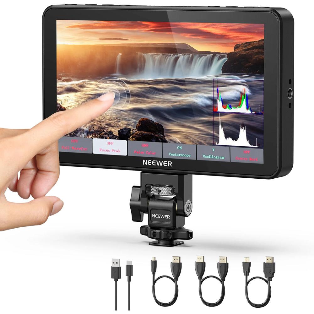 Neewer F600 Monitor 7"" Touchscreen HDMI 1920x1080, 2400 cd/m² Brillo, 160° Ángulo de Vi