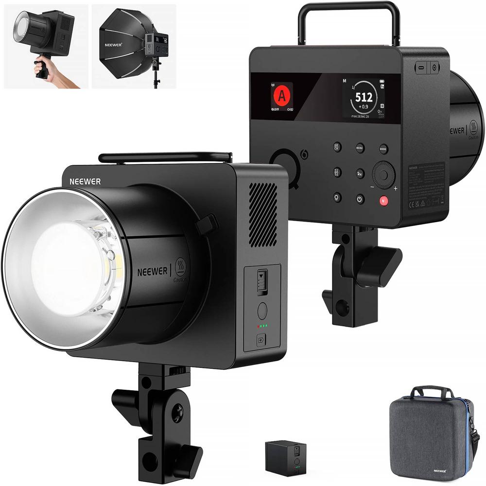 Neewer Q6 Flash Strobe 600Ws con Sistema Inalámbrico 2.4 GHz, TTL para Canon, Nikon, Sony