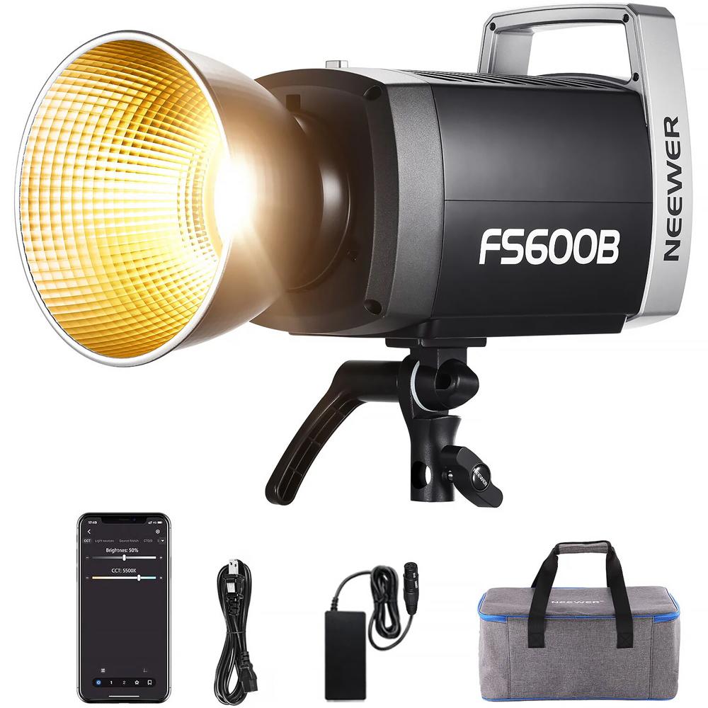 Neewer Monolight LED FS600B 600W Bi-Color con Control Remoto, 2700-6500K, CRI 95, 87,100 L