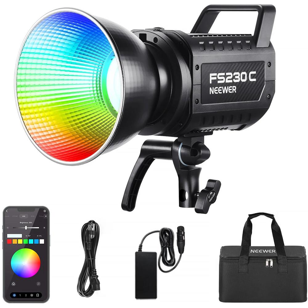 Neewer Monolight LED FS230C 230W RGB con Control de Color Completo y Montura Bowens