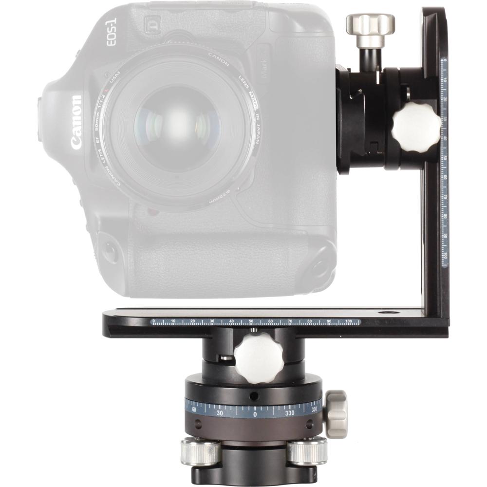 Cambo CLH-500 Cabezal Panorámico con L-Bracket, Soporta 11 lb (5 kg), Nivelación Tridime