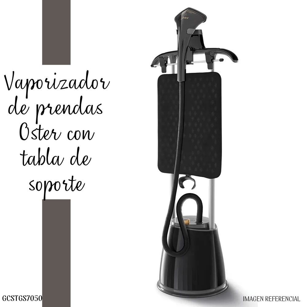 Vaporizador de prendas Oster negro con tabla de soporte - GCSTGS7050