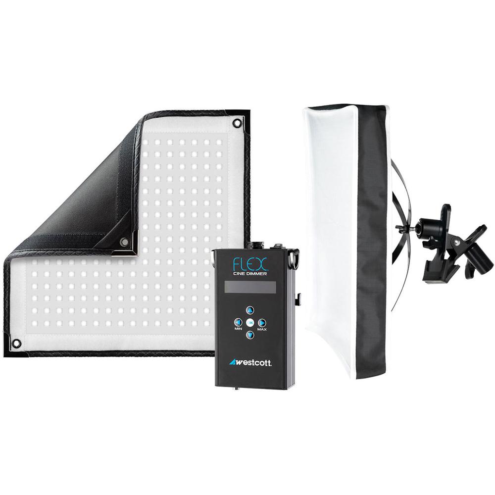 Westcott Flex Cine Daylight LED X-Bracket Kit 1 x 1' - Incluye Dimmer, Adaptador AC, Cable