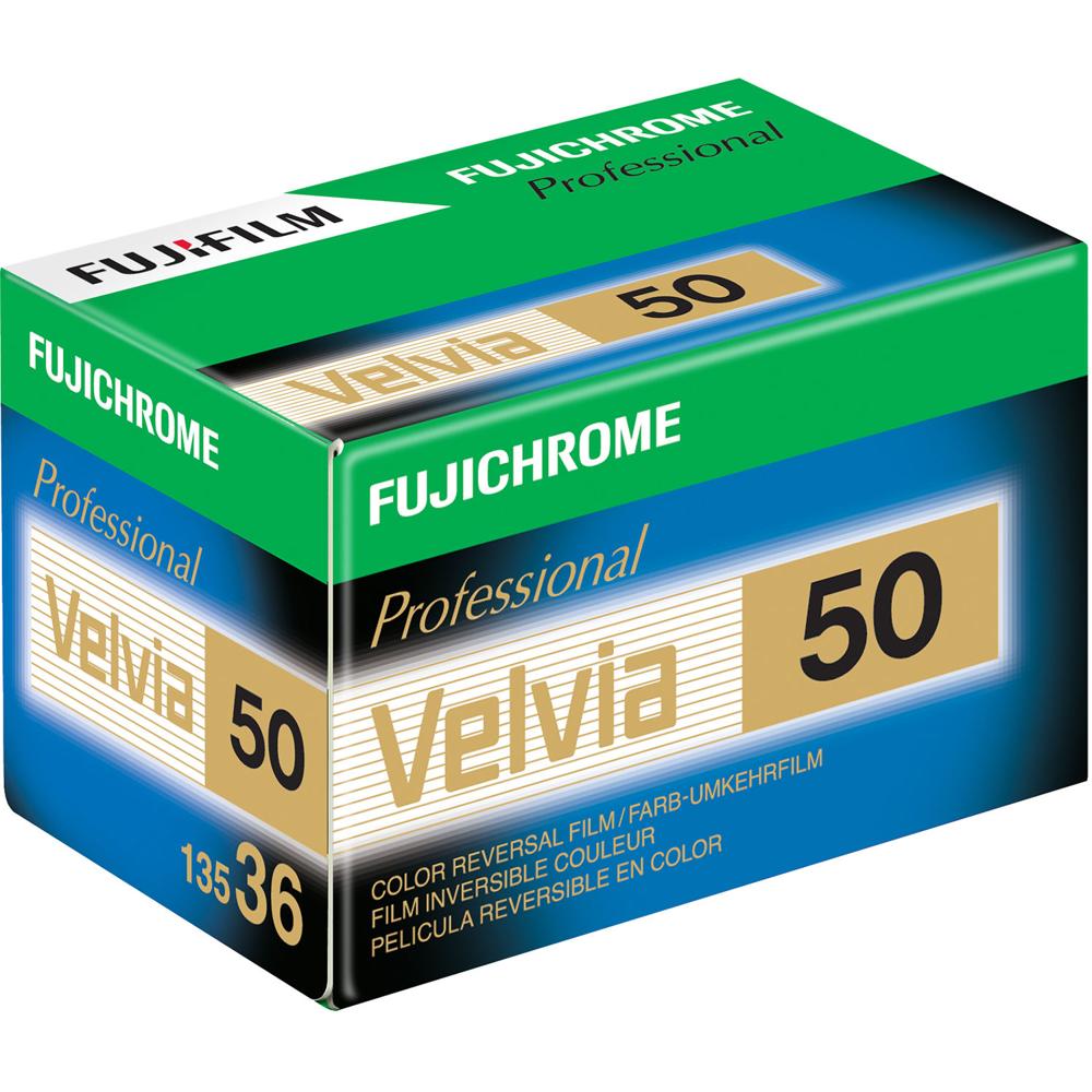 FUJIFILM Fujichrome Velvia 50 RVP 50 Película de Transparencia Color 35mm, ISO 50, 36 Exp