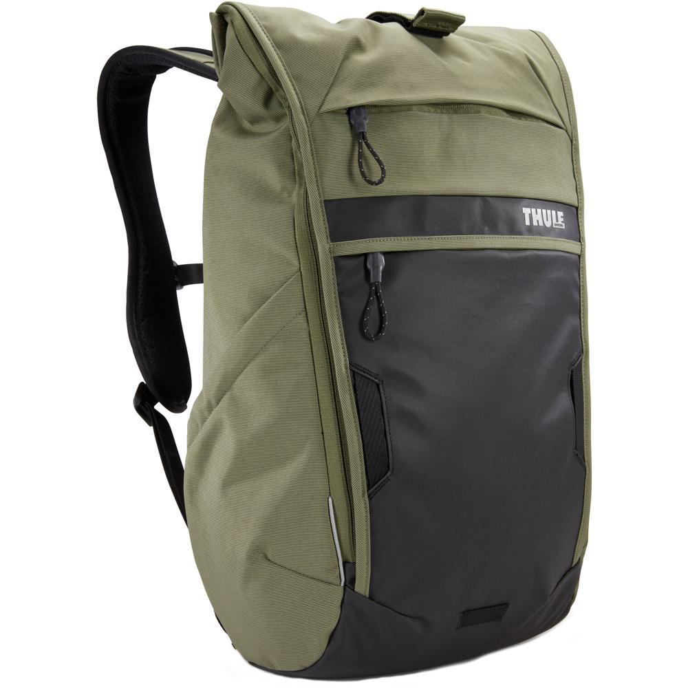 Thule Mochila Paramount 18L Commuter Olivine - Expandible, Resistente al Agua, Compatible