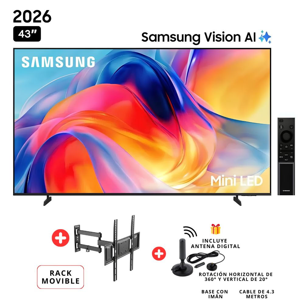 Televisor Samsung 43 Mini LED 43M70H Vision AI Smart TV 2026 - Rack Giratorio