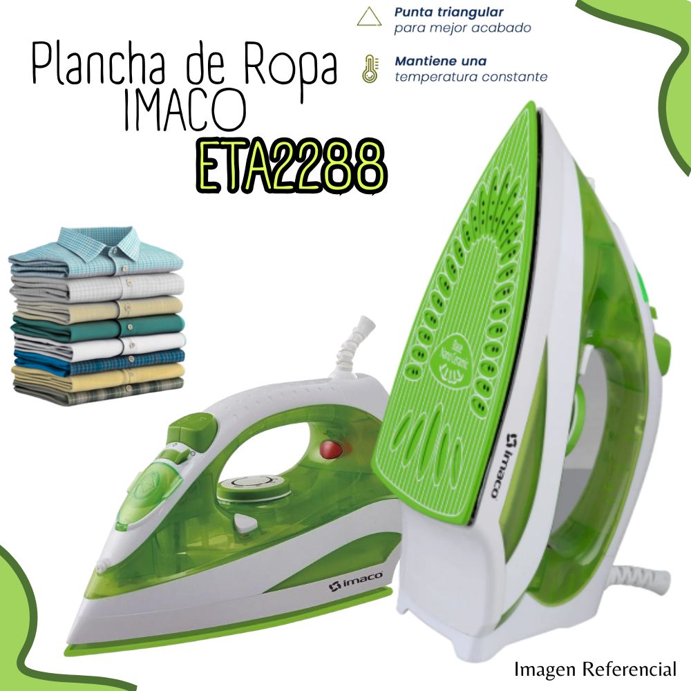 Plancha Imaco a Vapor con Base Ceramica - ETA2288