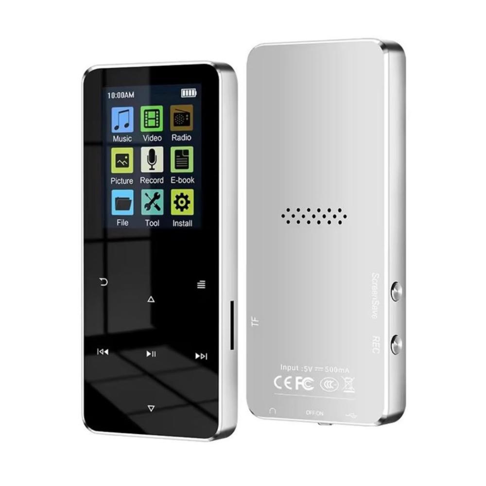 REPRODUCTOR MP3 BLUETOOTH 128 GB ZY001 LCD PLATA