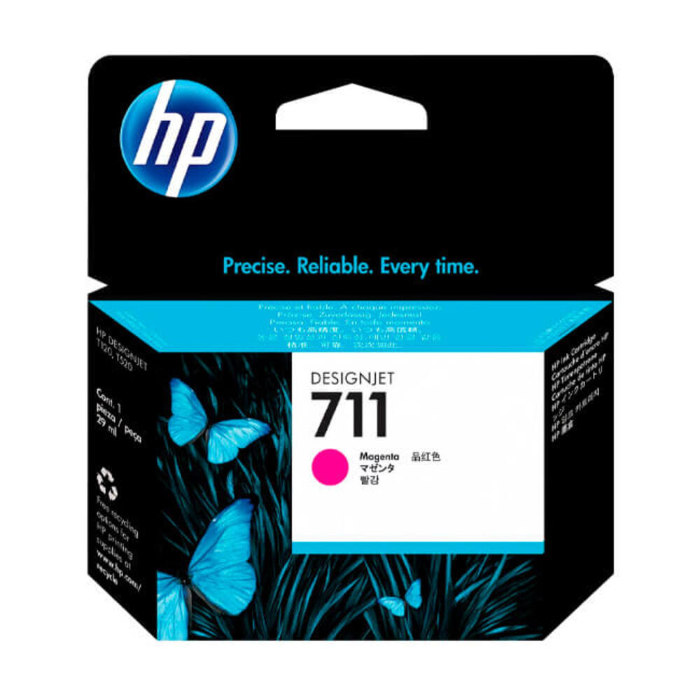 Cartucho de Tinta HP 711 Magenta 29 ml Original CZ131A para DesignJet