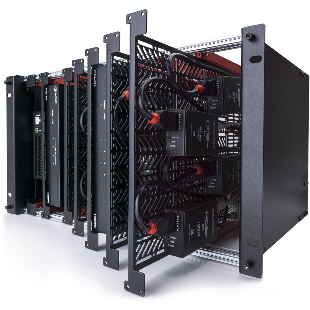 TV One Kit de Montaje ONErack con Chasis para 6 Módulos y Fuente de Poder de 250W (4 RU)