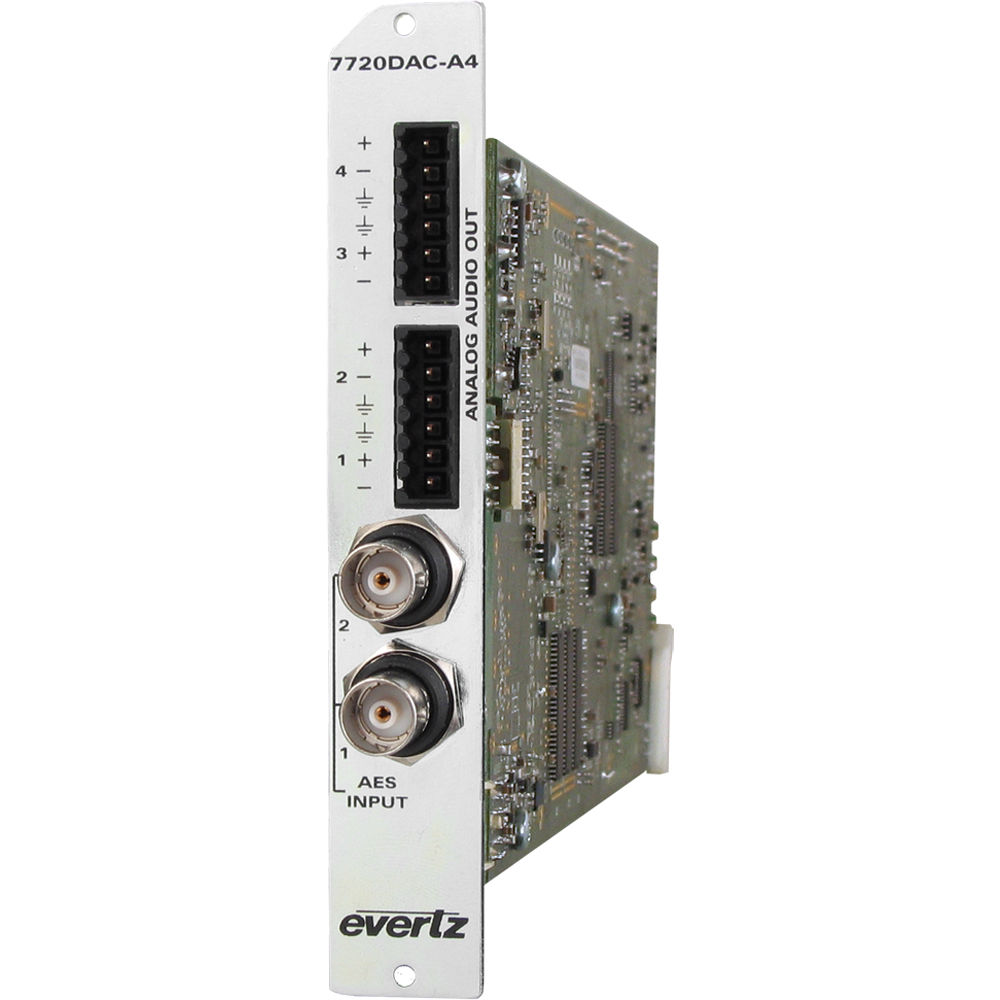 Evertz Microsystems Convertidor de Audio Dual AES a Cuádruple Analógico con Entradas AES