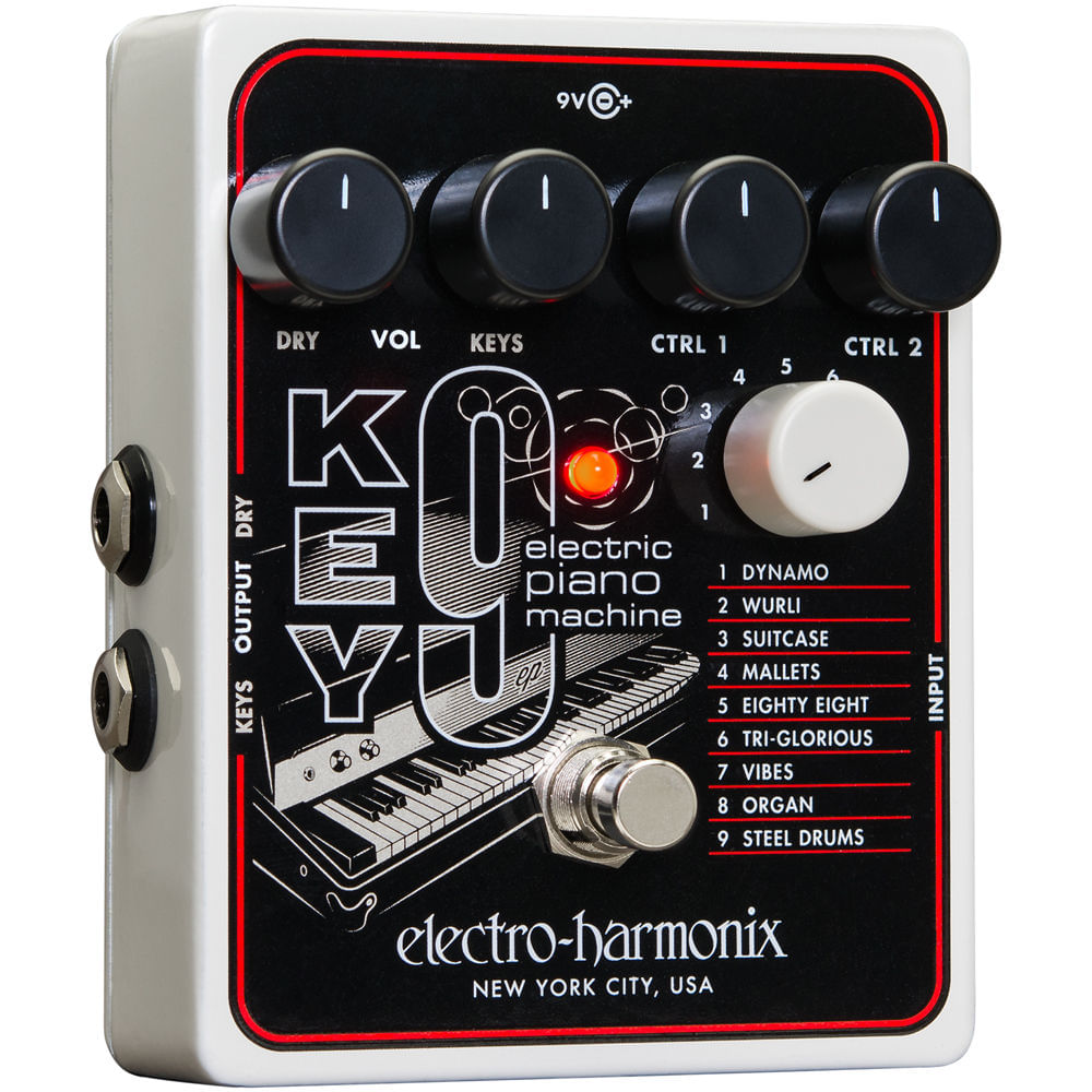 Electro-Harmonix KEY9 Pedal de Efectos para Guitarra o Teclado - Emulación de Piano Eléc