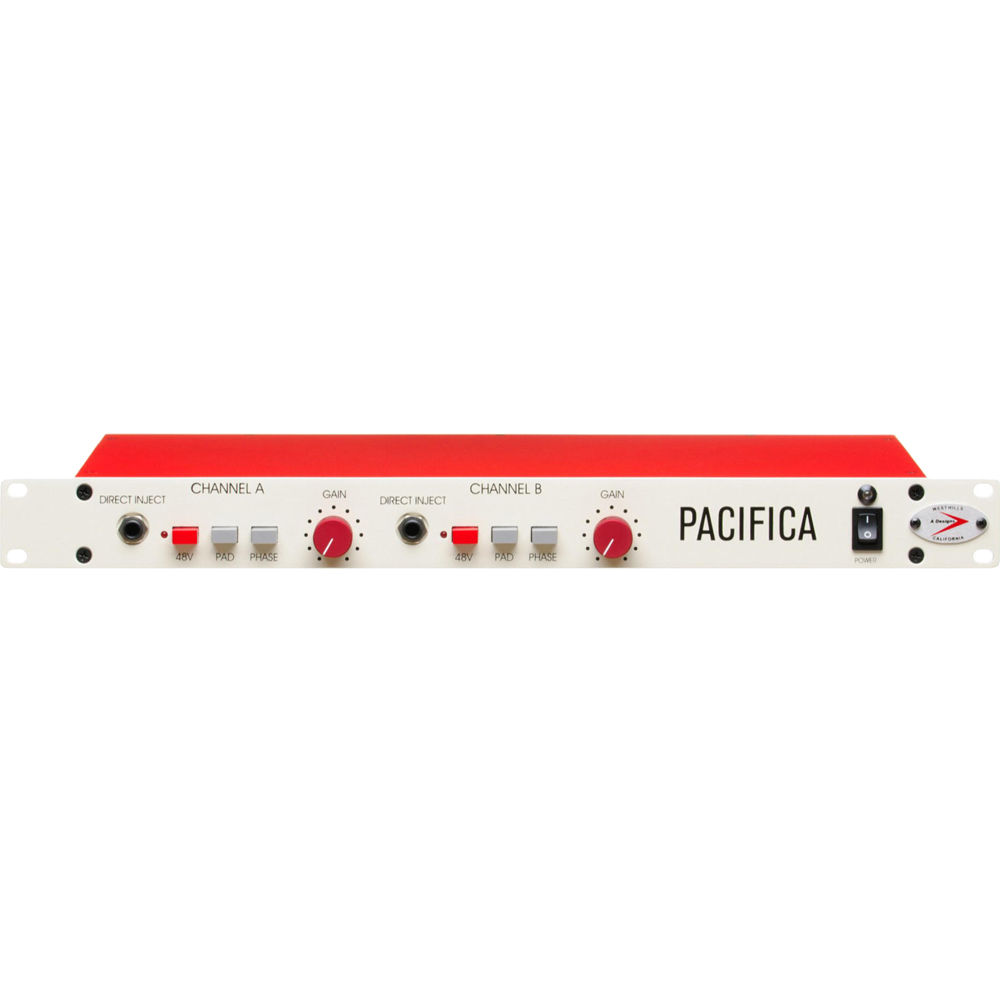 A-Designs Pacifica Preamplificador de Micrófono Estéreo de Estado Sólido, 2 Canales, 72