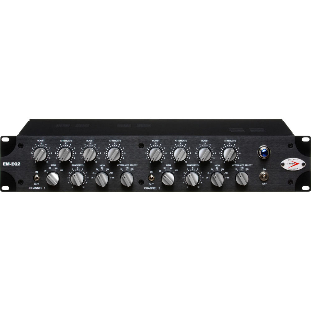A-Designs EM-EQ2 Ecualizador Inductor Dual Mono 3-Bandas, Balanceado, con Transformador de