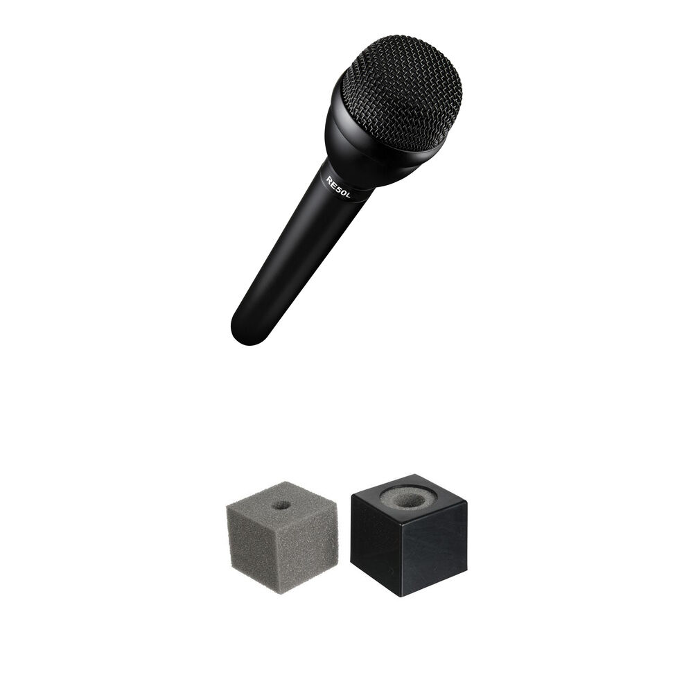 Electro-Voice RE50L Micrófono Dinámico Omnidireccional para Broadcast con Kit de Bandera