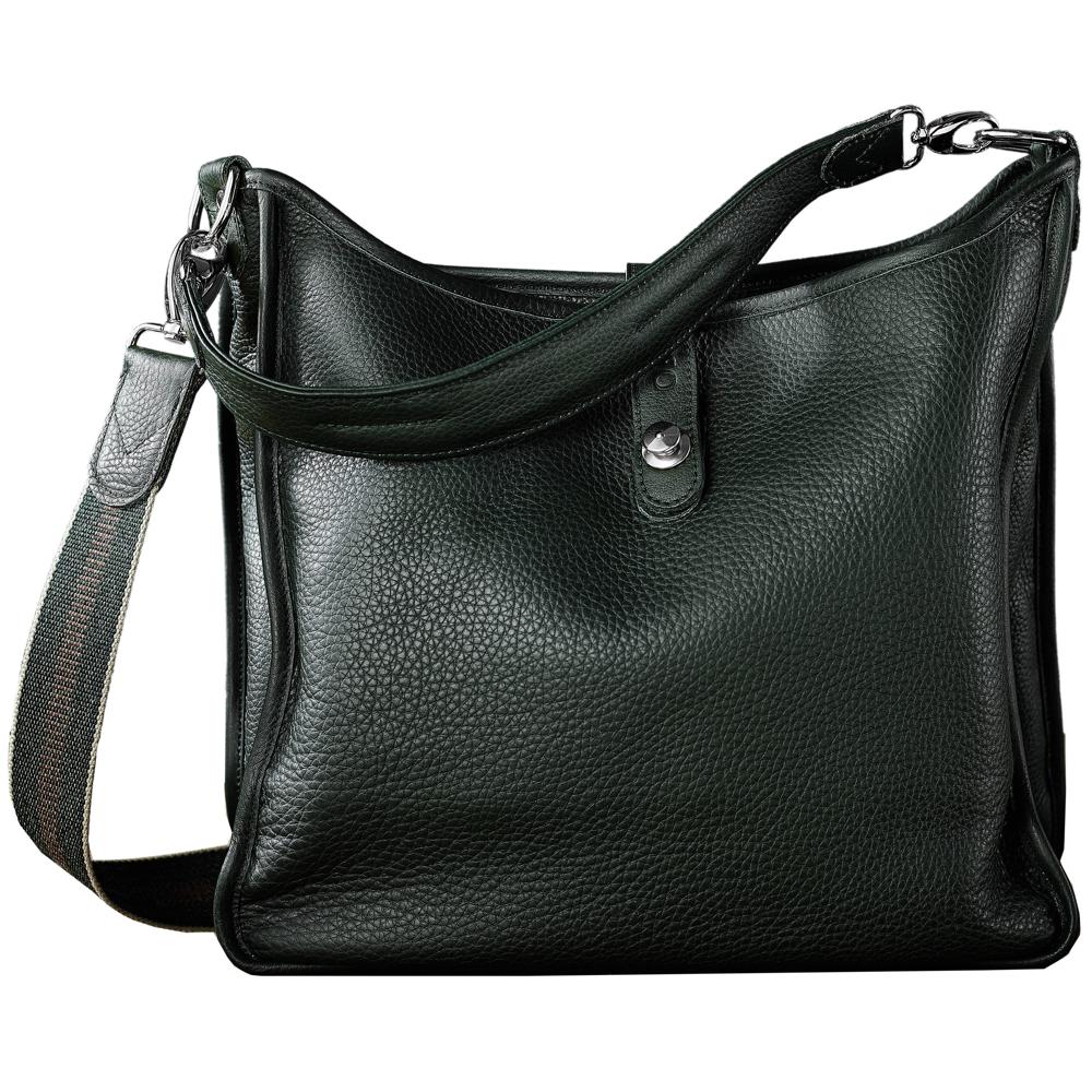 Oberwerth Kate Bolsa Multifuncional de Cuero Oxford Verde con Divisores para Equipo Fotogr