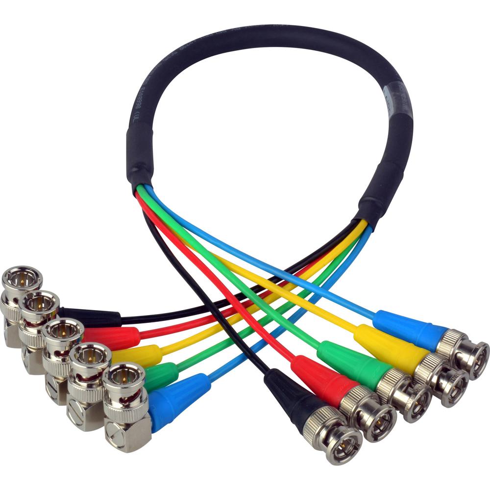 Laird Digital Cinema Cable de Video HD-SDI 5-Channel Right Angle 50' para Cámara AJA CION