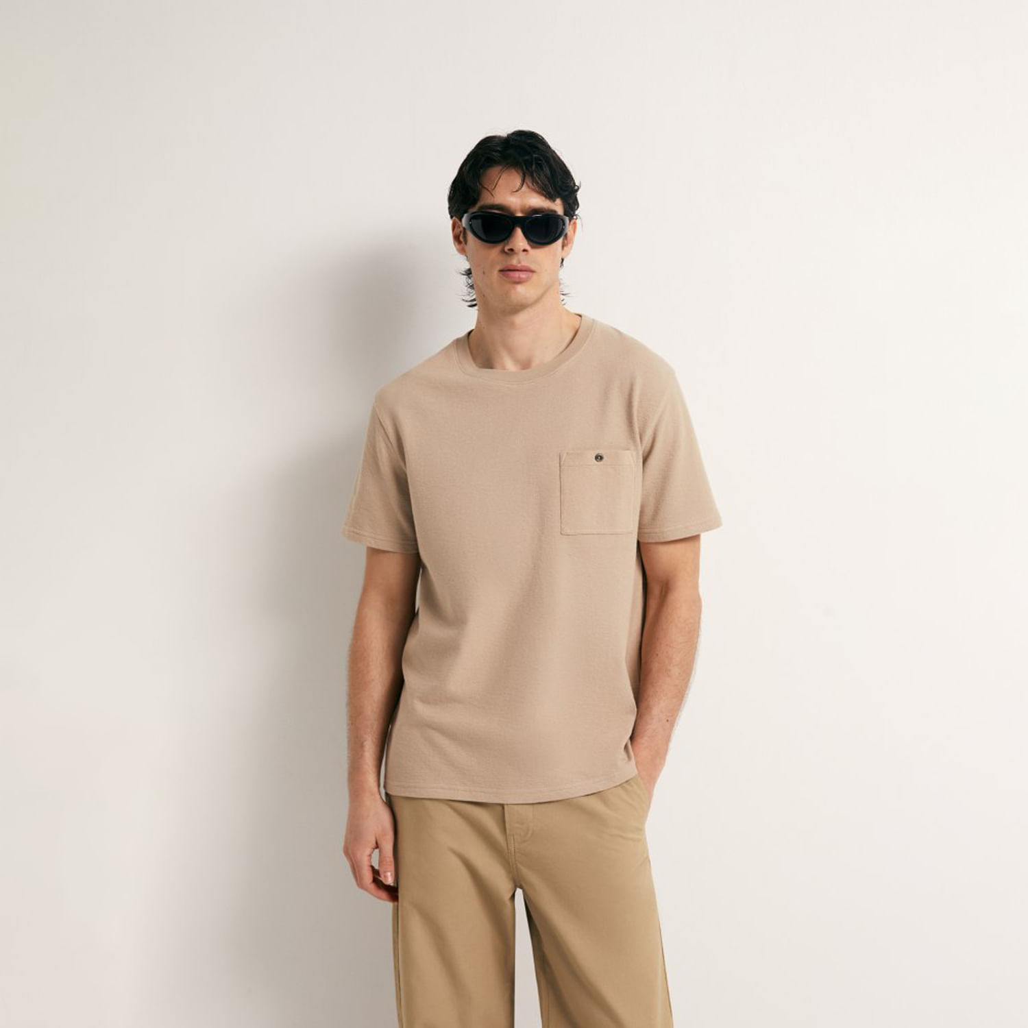 Polo Hombre Sfera Rustica Bolsillo Beige L
