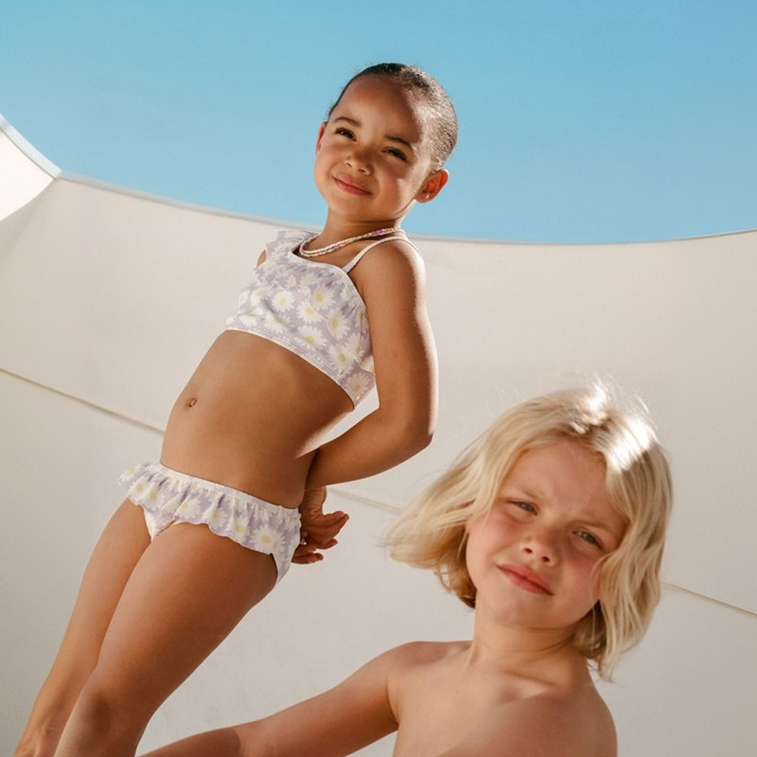 Ropa de Baño Niña Sfera Raya Marinera Lila 9-10