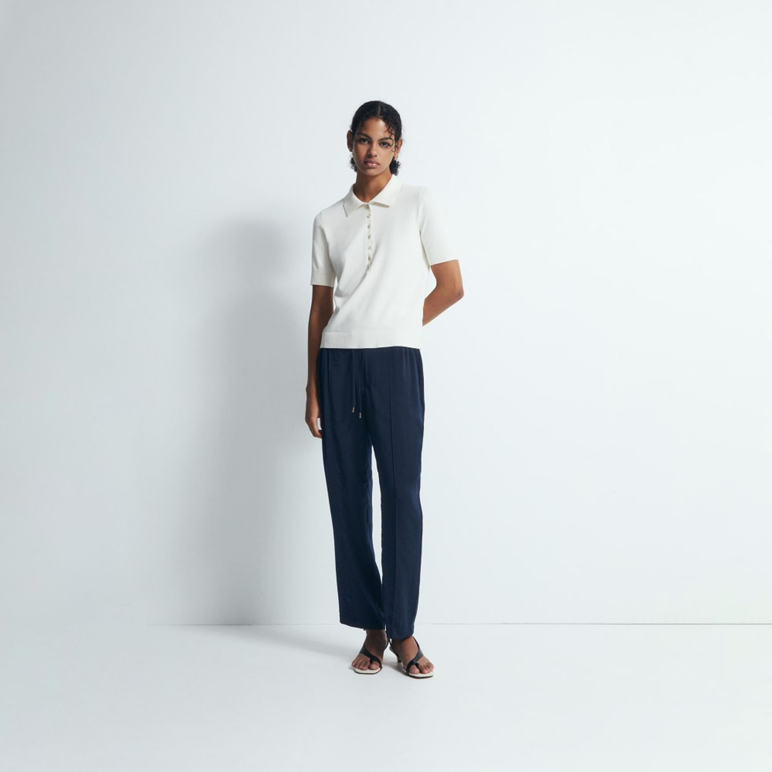 Pantalon Mujer Sfera Fluido Estampado Mx Print Marino M