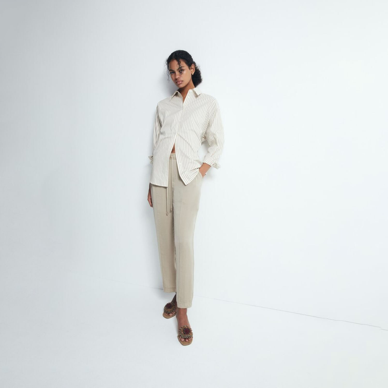 Pantalon Mujer Sfera Fluido Estampado Mx Piedra