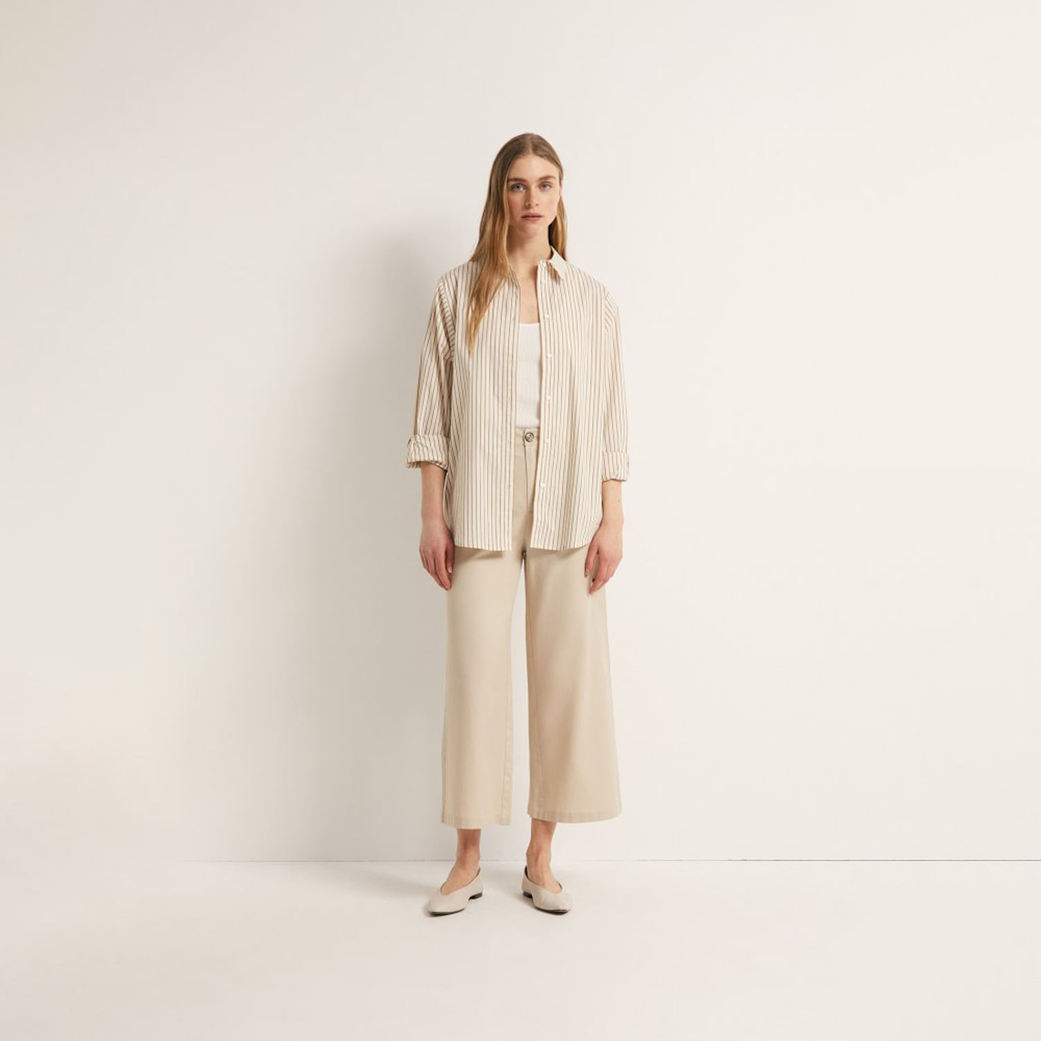 Pantalon Mujer Sfera Vestir Lino Mx Piedra