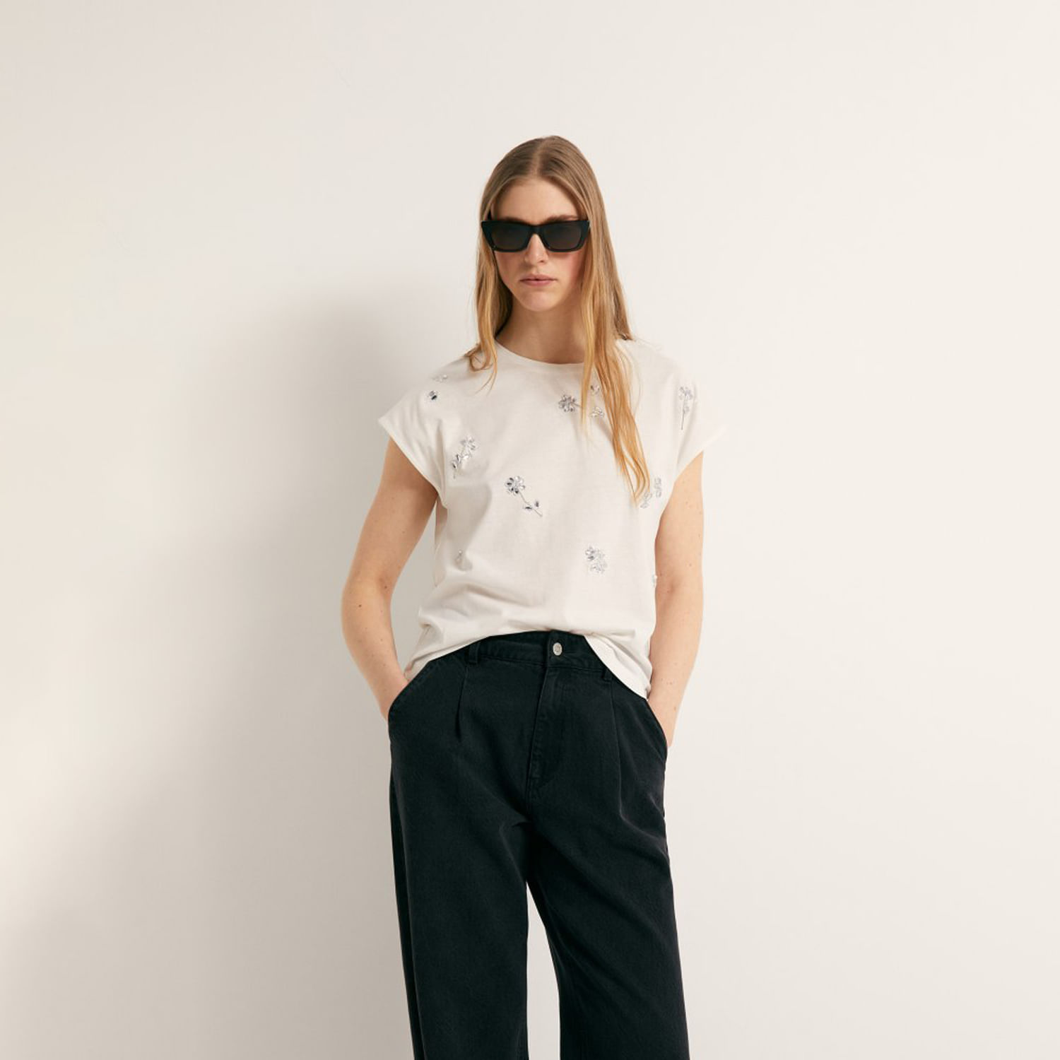 Polo Mujer Sfera Manga Corta Pechera Jaretas Mx Blanco M